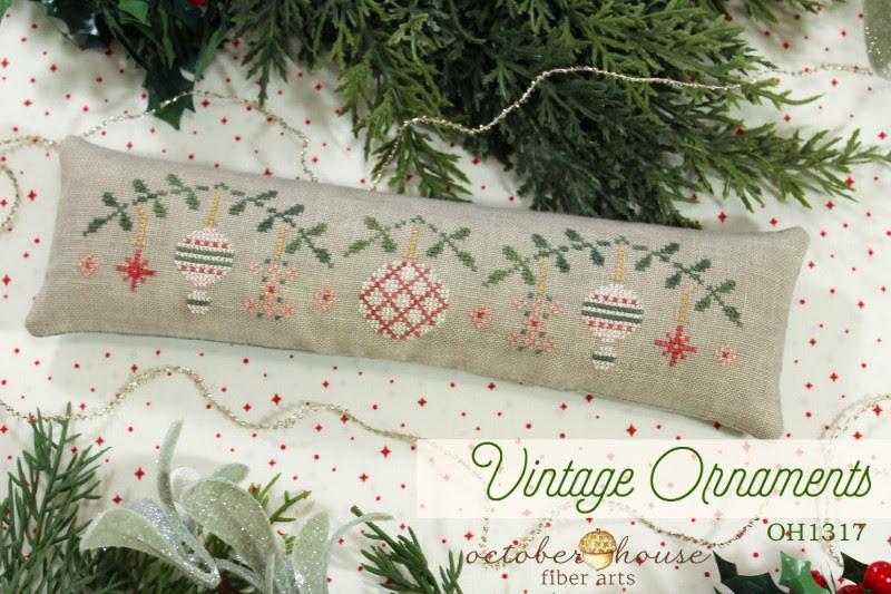 Vintage Ornaments by October House Fiber Arts - Cross Stitch Paper Pattern