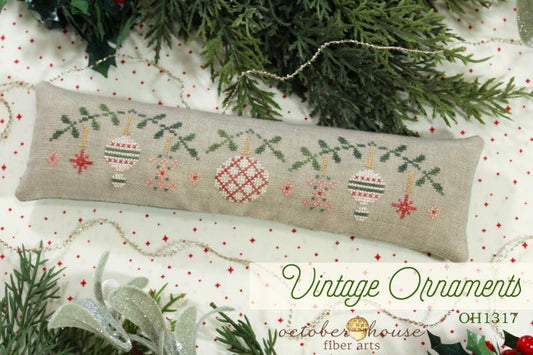 Vintage Ornaments by October House Fiber Arts - Cross Stitch Paper Pattern