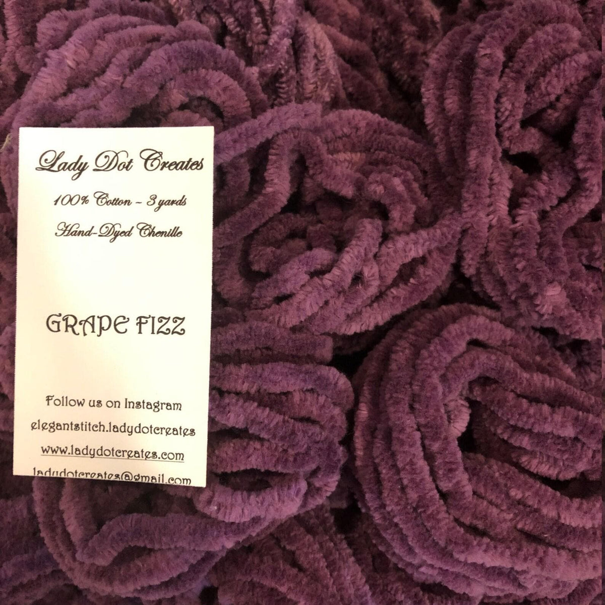 Grape Fizz Chenille Trim (3 yards) - Lady Dot Creates