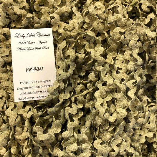 Mossy Rick Rack Trim (3 yards) - 1/2 inch - Lady Dot Creates
