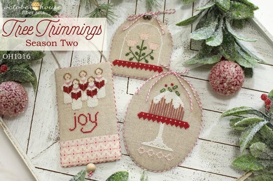 Tree Trimmings Season Two by October House Fiber Arts - Cross Stitch Paper Pattern
