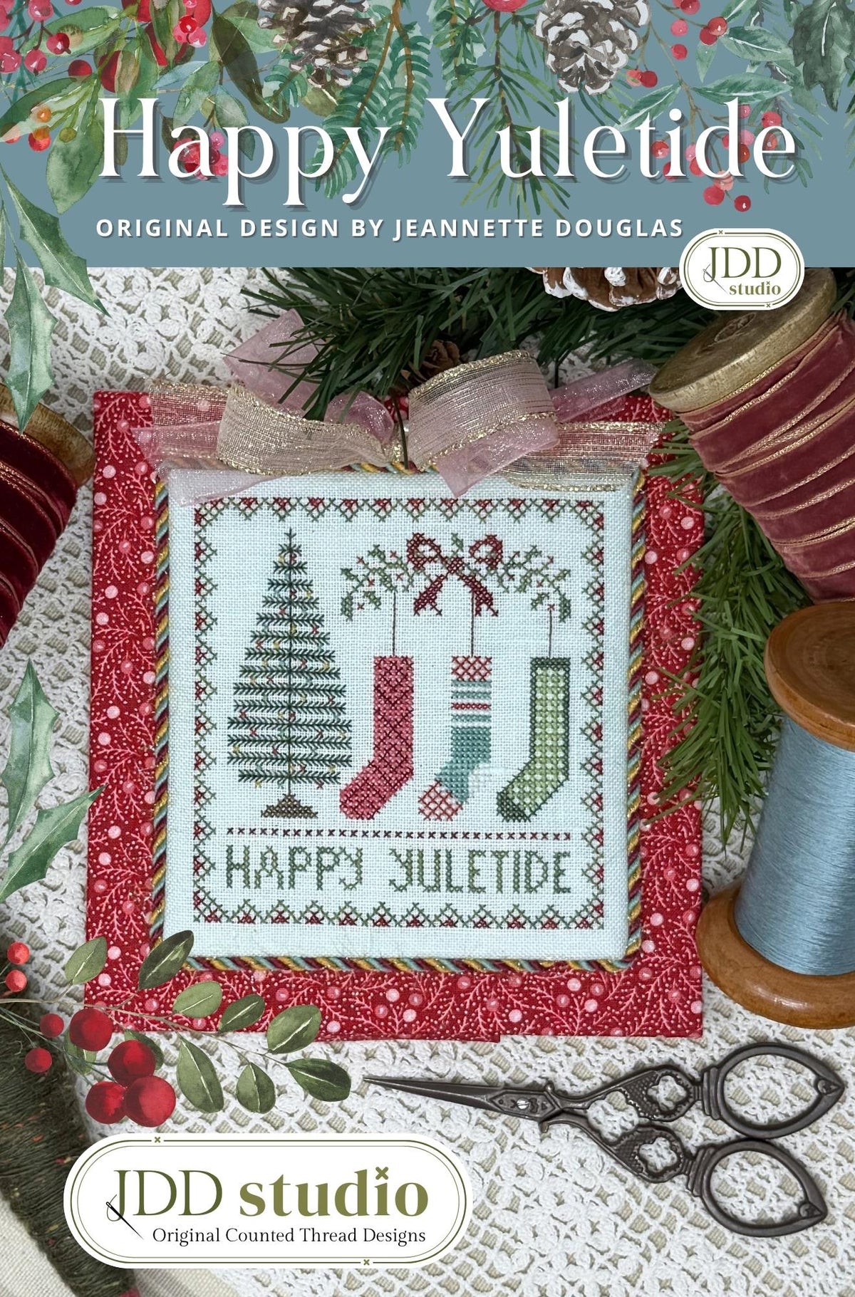Happy Yuletide by JDD Studio (PRE-ORDER) - Cross Stitch Paper Pattern