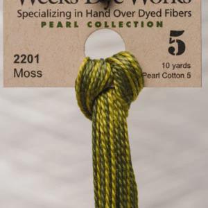 Moss #2201 Pearl Cotton Size 5 - Weeks Dye Works