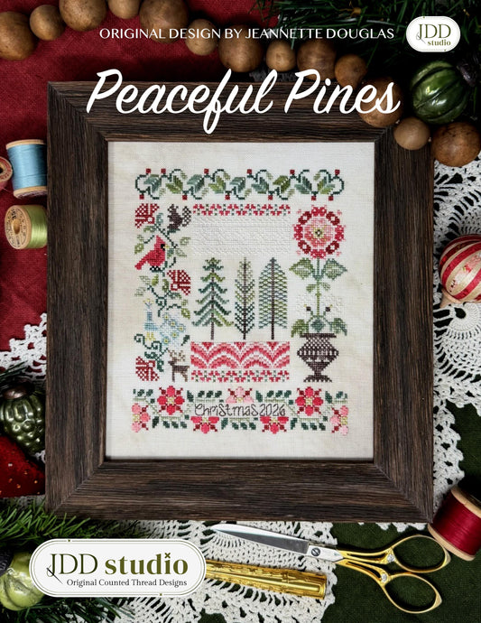 Peaceful Pines by JDD Studio (PRE-ORDER) - Cross Stitch Paper Pattern