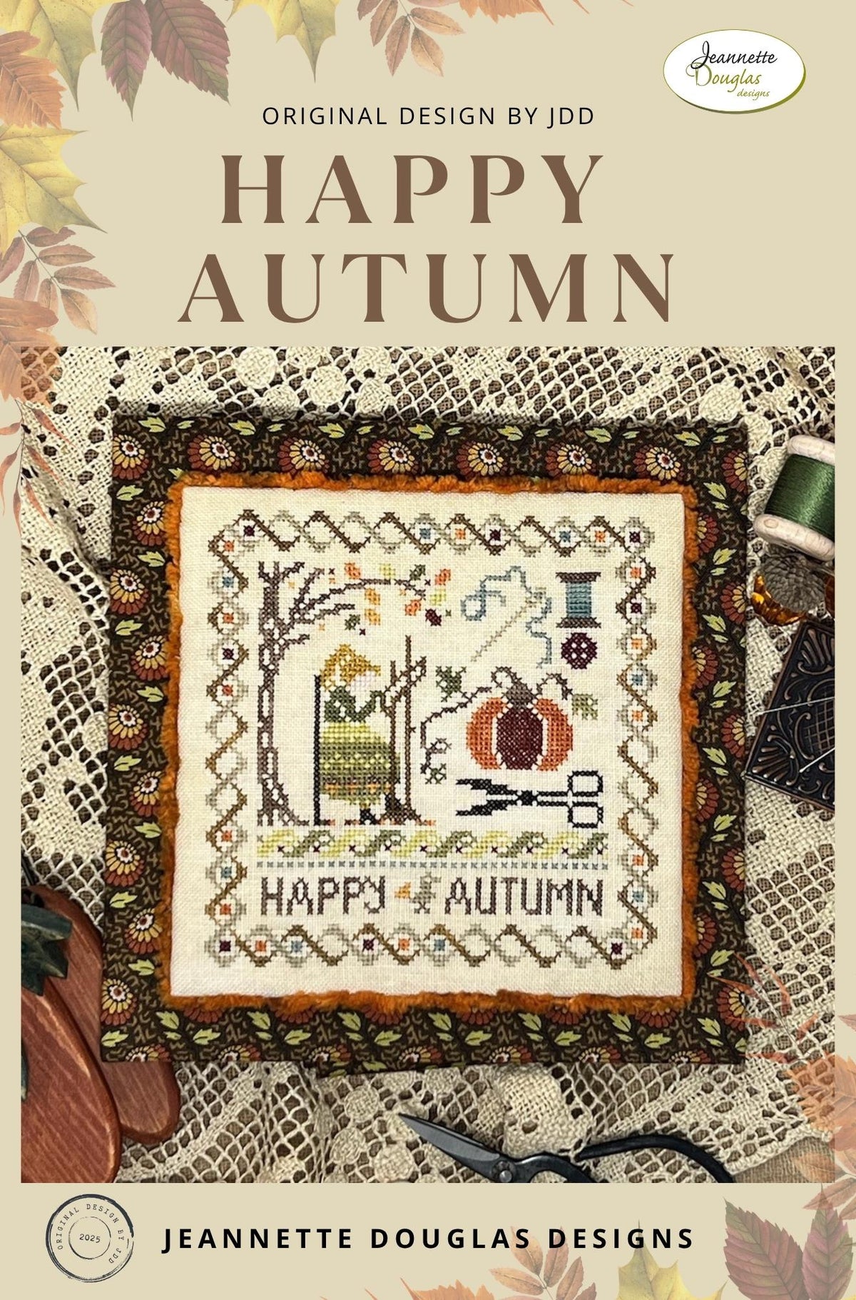 Happy Autumn by JDD Studio (PRE-ORDER) - Cross Stitch Paper Pattern