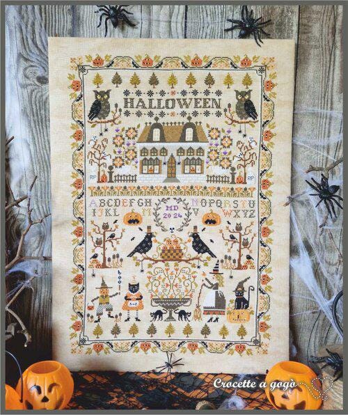 Halloween Sampler by Crocette A Gogo - Cross Stitch Paper Pattern